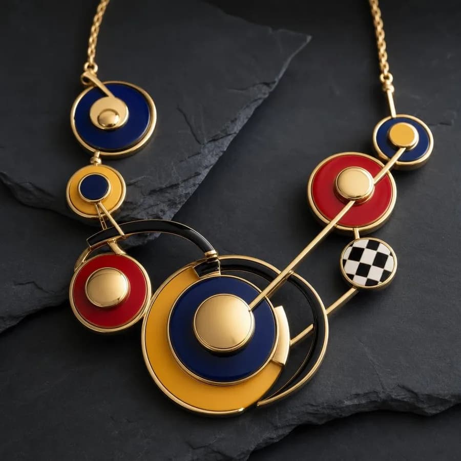Collier « Résonance » inspiré de Kandinsky, généré en direct pendant une conférence