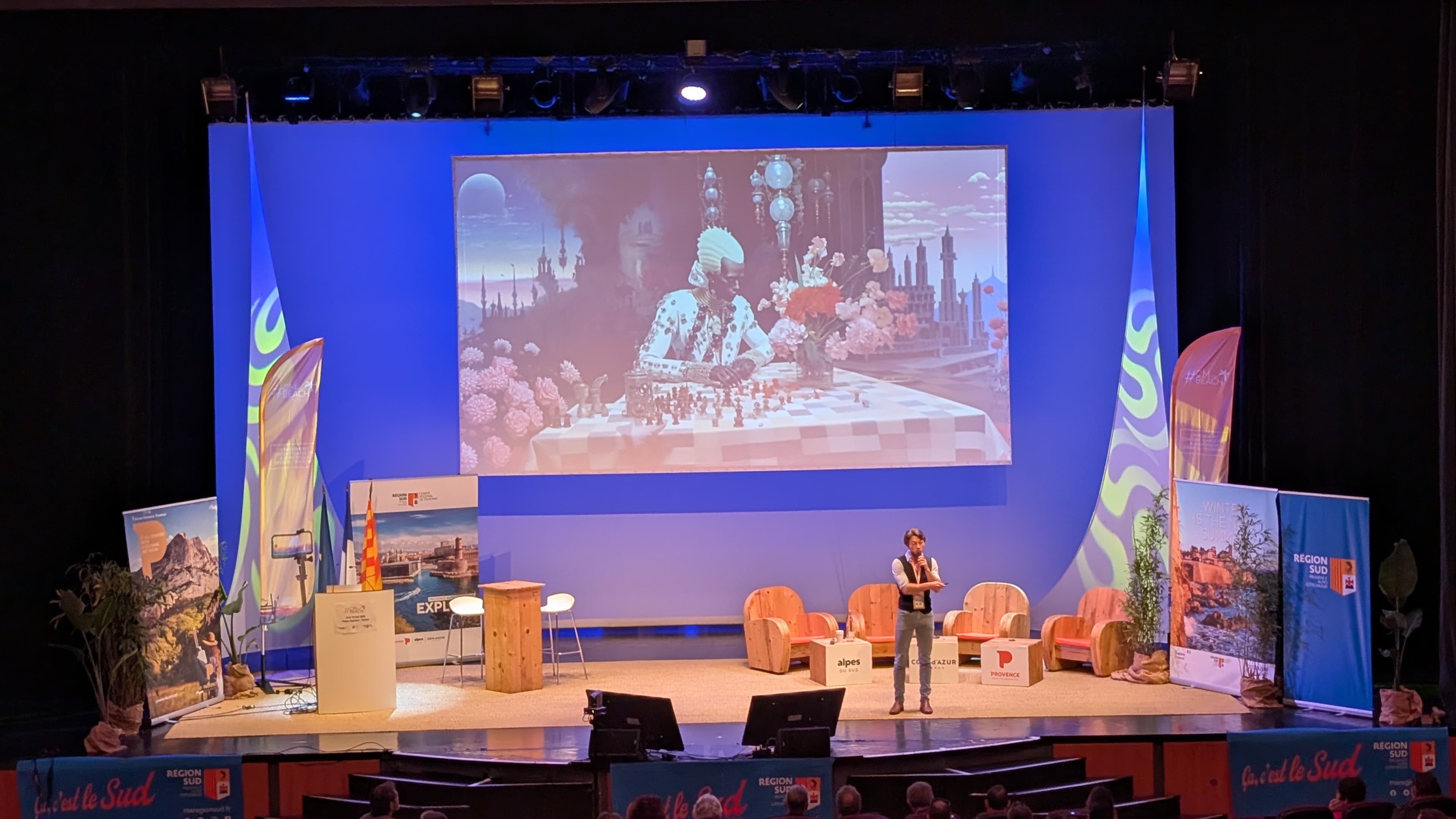 Flavien Chervet en keynote sur un grand événement tech